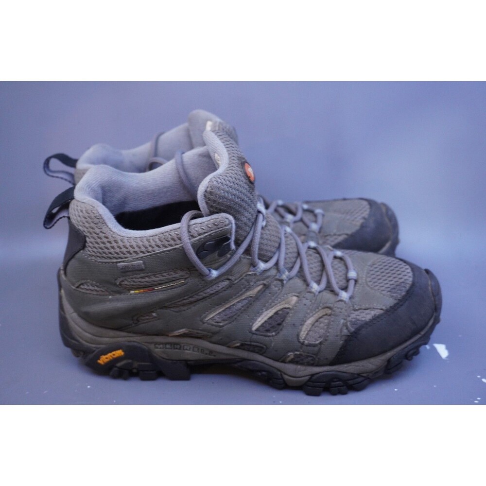 Merrell Moab Mid XCR Hiking Boots Womens Sz 8 Gray GTX Waterproof Vibram Soles